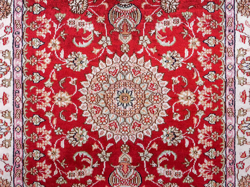 Seidenteppich - China Seide - 119 x 76 cm - rot