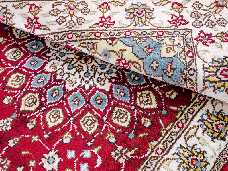 Seidenteppich - China Seide - 87 x 56 cm - rot