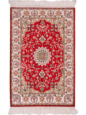 Seidenteppich - China Seide - 91 x 62 cm - rot