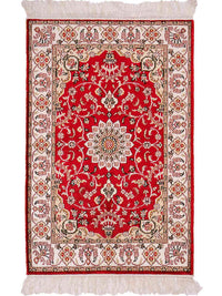 Seidenteppich - China Seide - 91 x 62 cm - rot