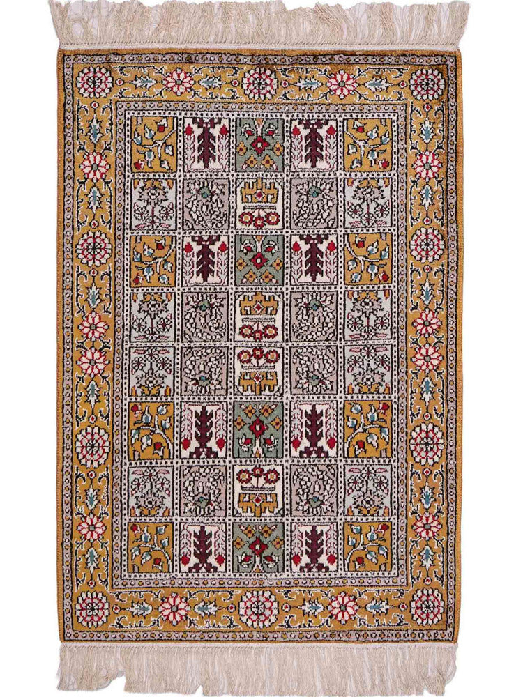 Seidenteppich - China Seide - 93 x 63 cm - mehrfarbig