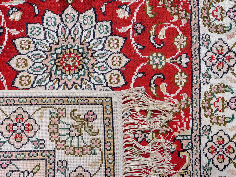 Seidenteppich - China Seide - 89 x 62 cm - rot