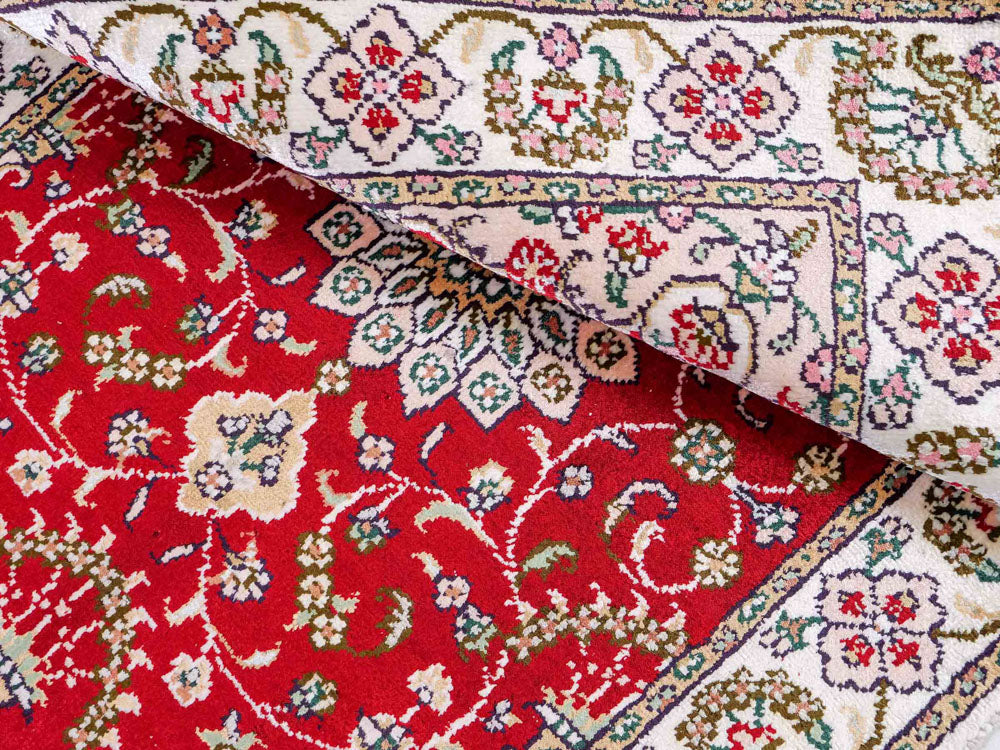 Seidenteppich - China Seide - 89 x 62 cm - rot