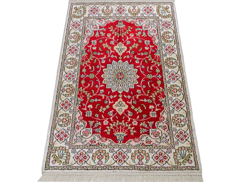 Seidenteppich - China Seide - 89 x 62 cm - rot