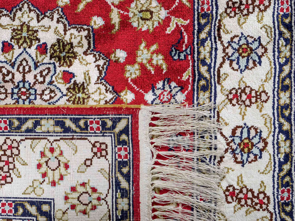 Seidenteppich - China Seide - 92 x 60 cm - rot