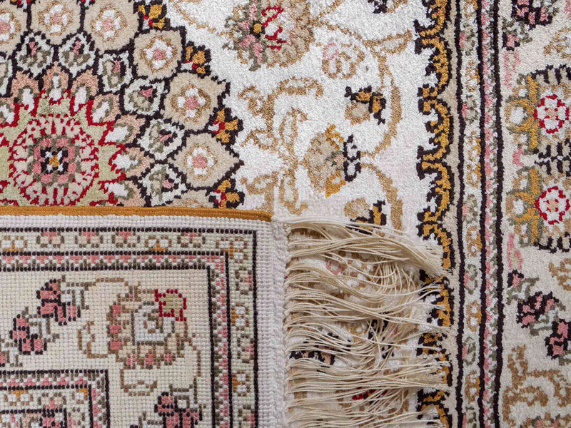 Seidenteppich - China Seide - 93 x 63 cm - beige