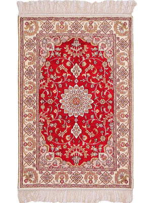 Seidenteppich - China Seide - 91 x 60 cm - rot