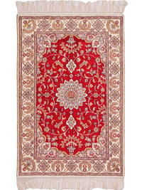 Seidenteppich - China Seide - 91 x 60 cm - rot