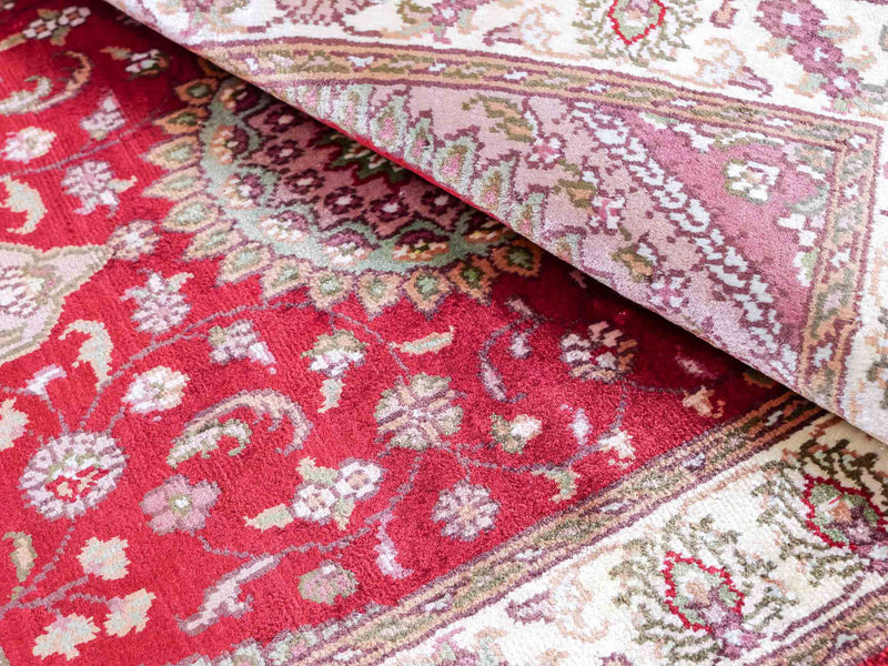 Seidenteppich - China Seide - 90 x 59 cm - rot