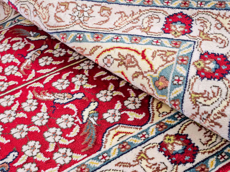 Seidenteppich - China Seide - 89 x 58 cm - hellrot