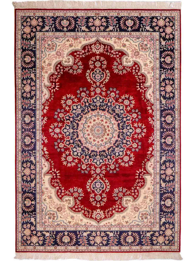 Seidenteppich - China Seide - 186 x 121 cm - rot