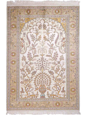 Seidenteppich - China Seide - 183 x 124 cm - beige