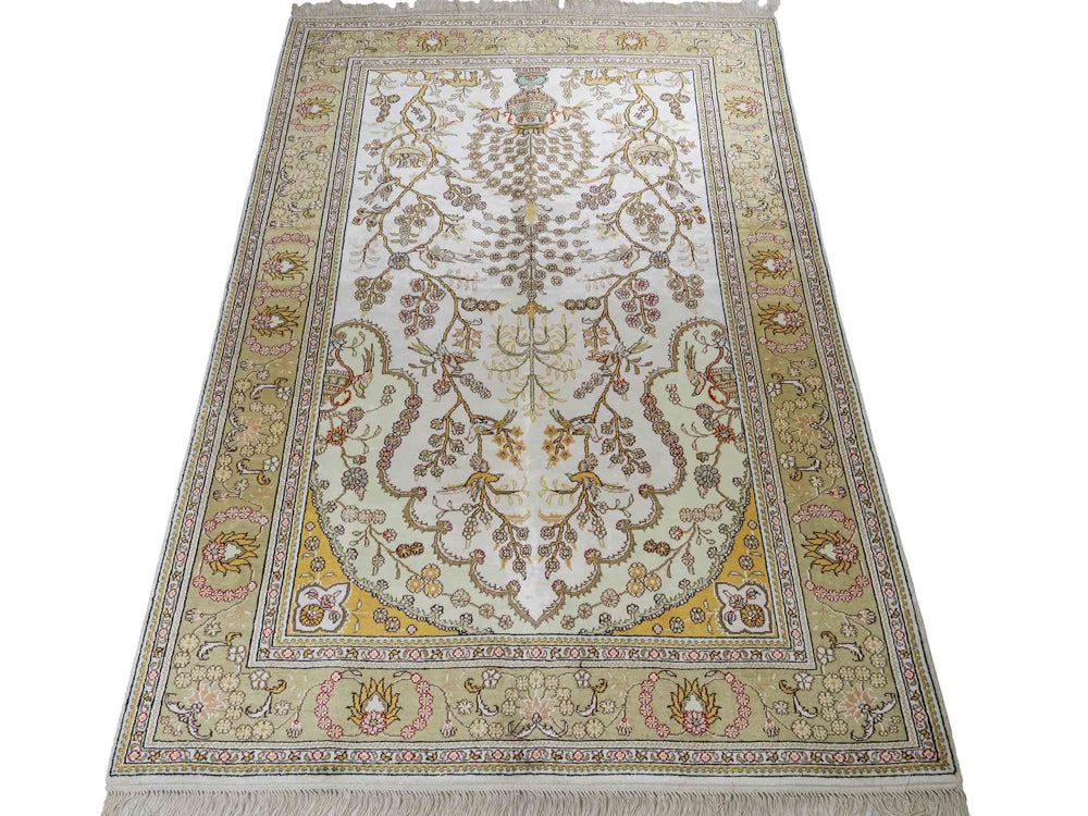 Seidenteppich - China Seide - 183 x 124 cm - beige