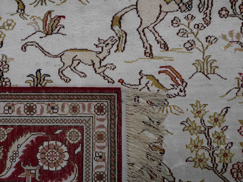 Seidenteppich - China Seide - 183 x 126 cm - beige