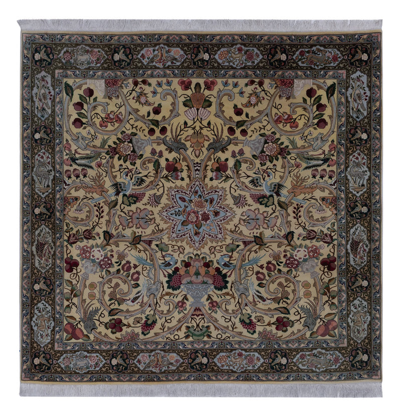 Täbriz - 50 Raj Teppich 200x200cm - Perserteppich