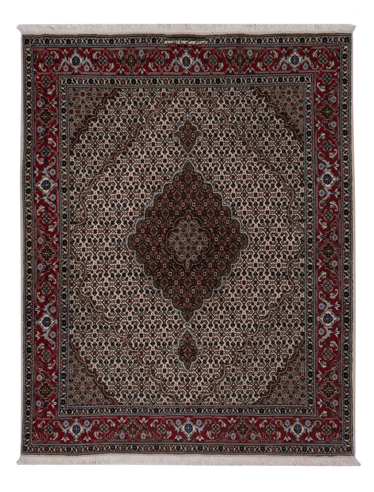 Perserteppich - Täbriz - Royal - 206 x 138 cm - dunkelbeige
