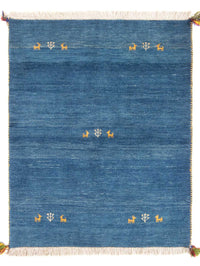 Gabbeh Teppich - Perser - 145 x 106 cm - blau