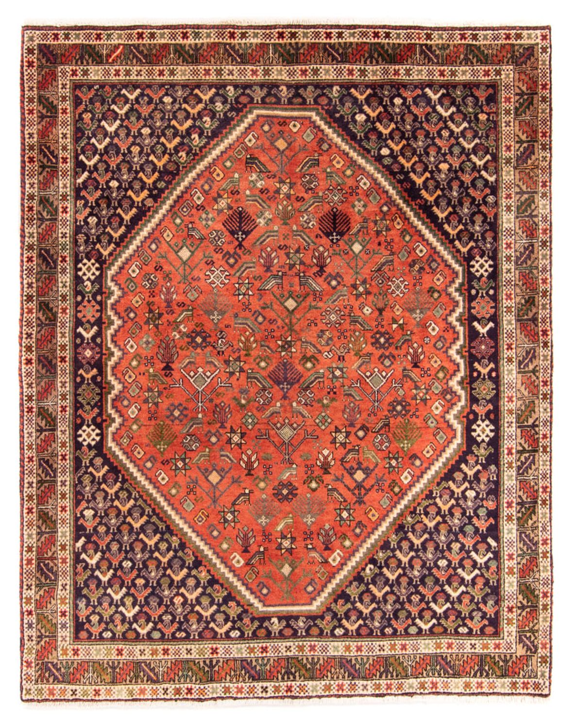 Perserteppich - Nomadic - 205 x 158 cm - orange