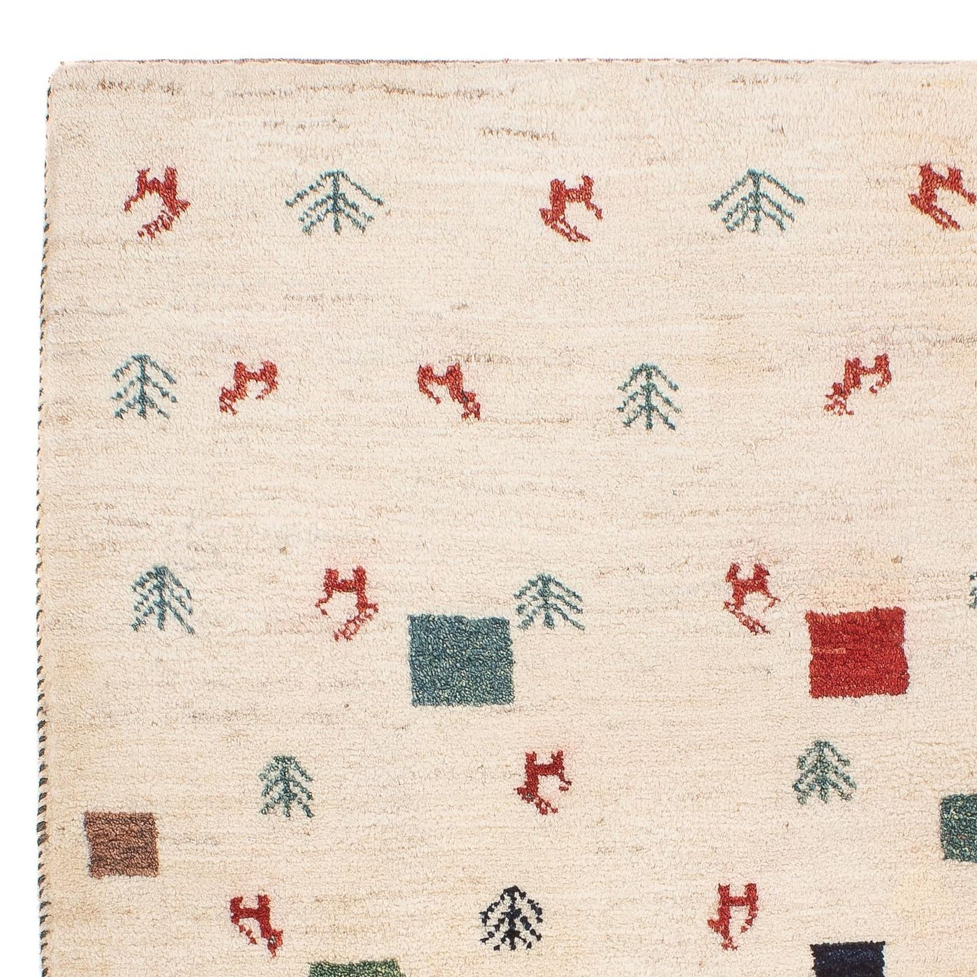 Gabbeh Persisch Teppich 124x83cm - Perserteppich Wollteppich
