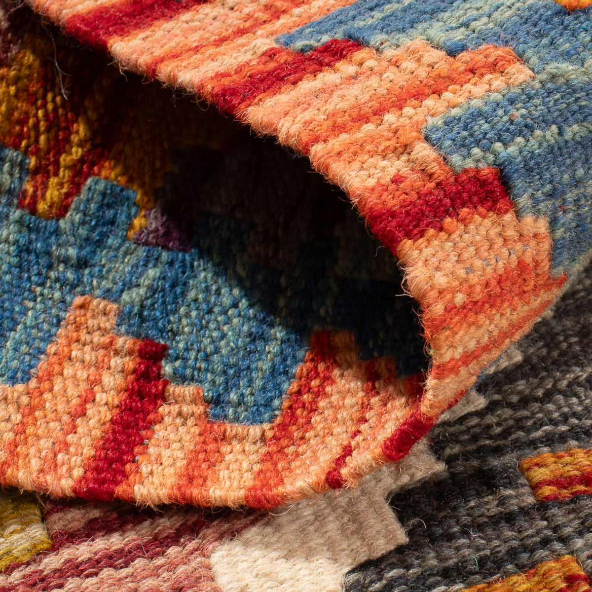 Kelim Teppich - Splash - 92 x 63 cm - mehrfarbig