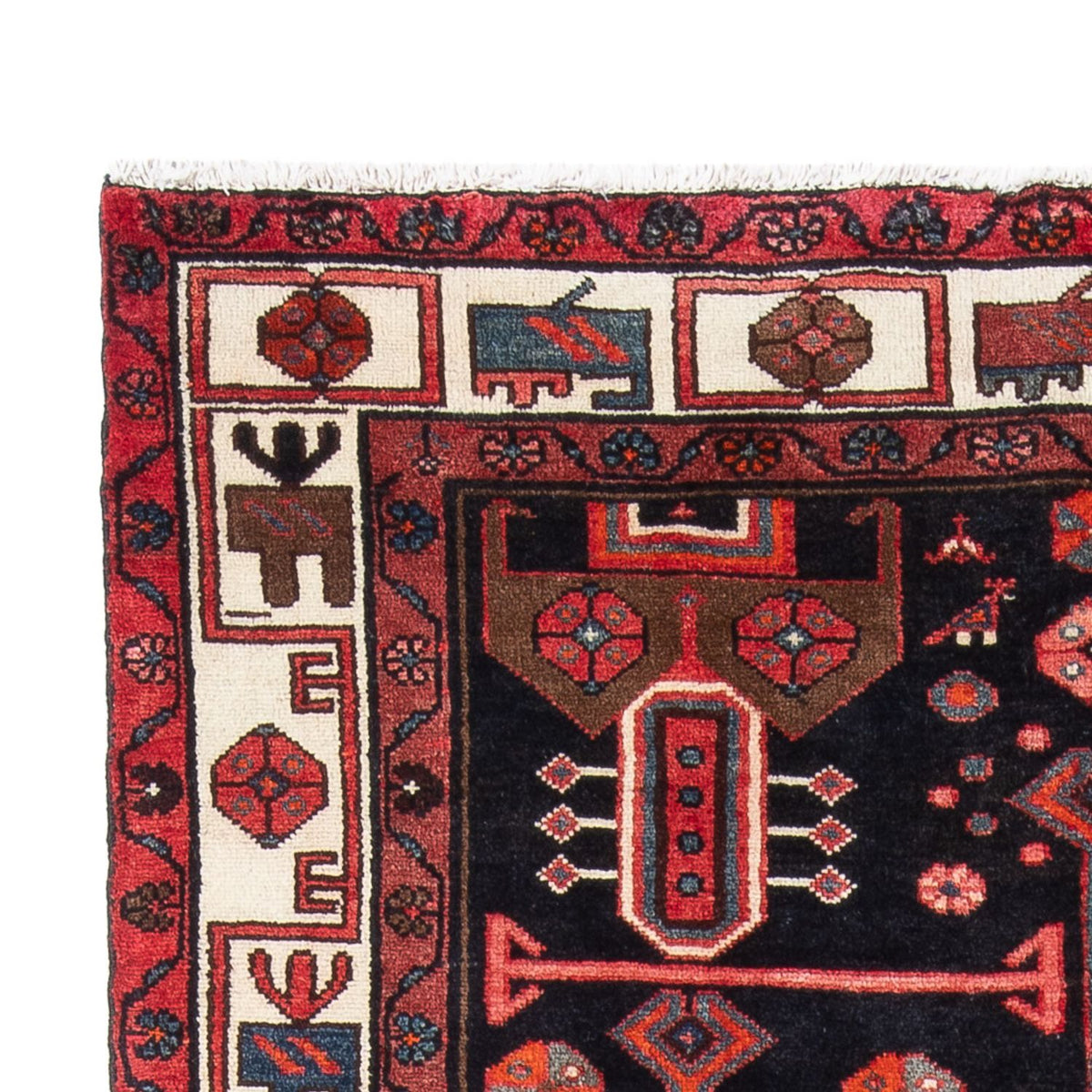 Hamadan Teppich 146x239cm - Perserteppich - rot