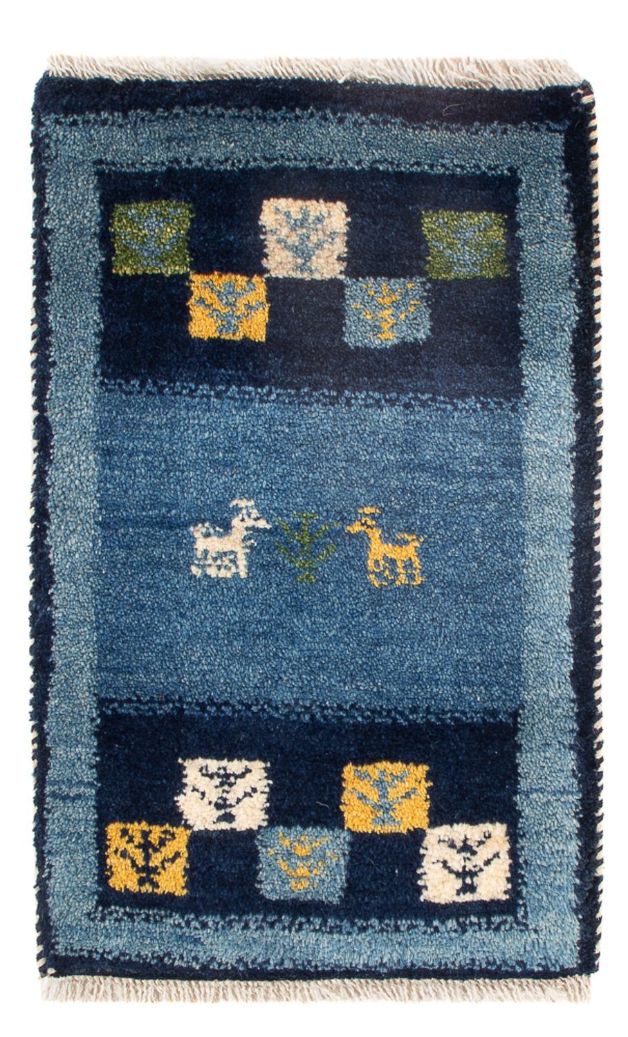 Gabbeh Teppich - Perser - 60 x 40 cm - mehrfarbig