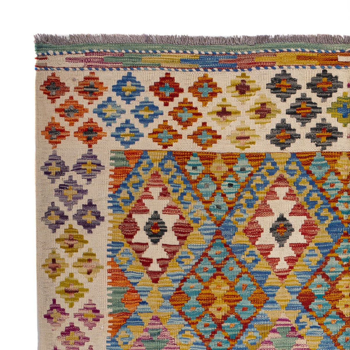 Kelim Teppich - Splash - 197 x 150 cm - mehrfarbig