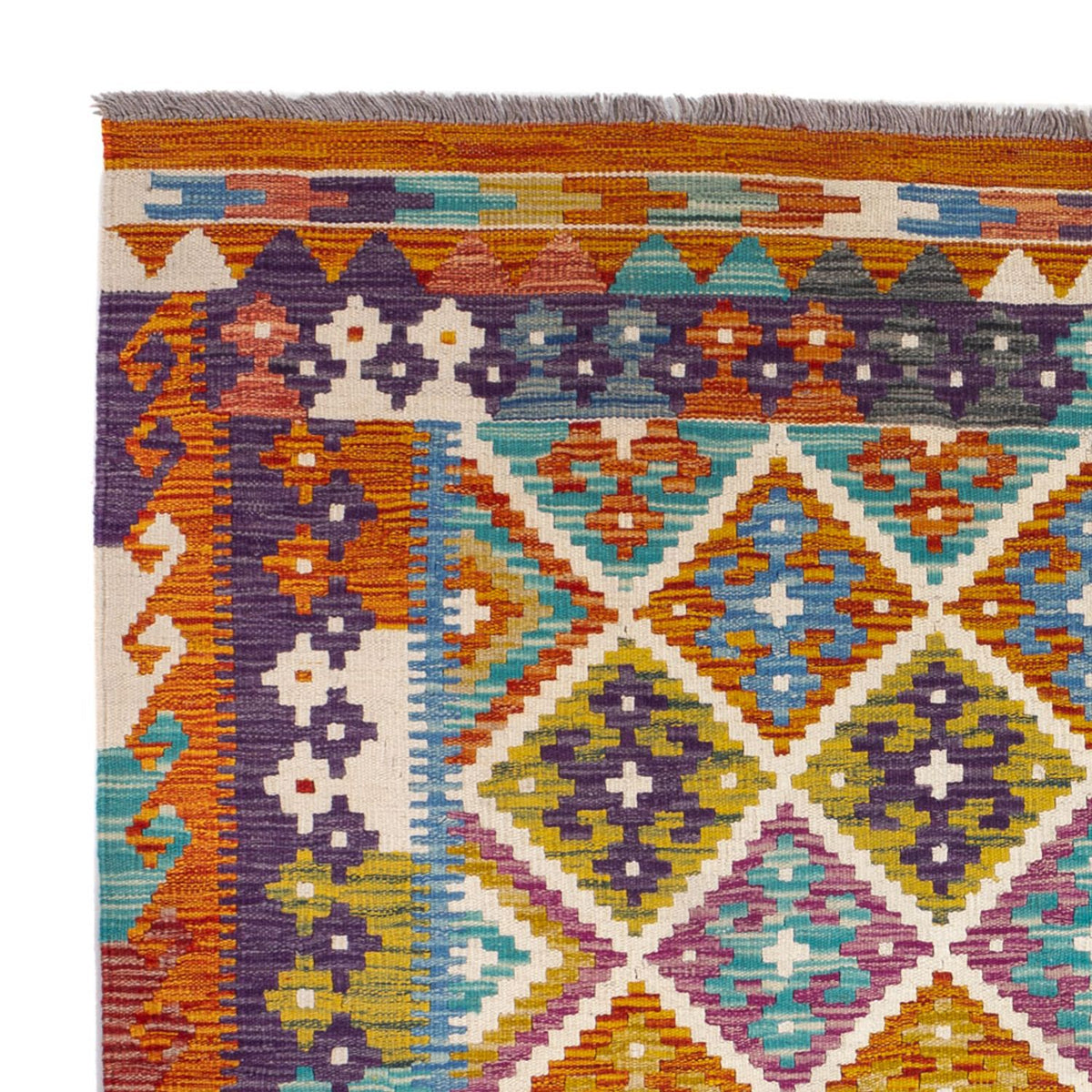 Kelim Teppich - Splash - 158 x 152 cm - mehrfarbig