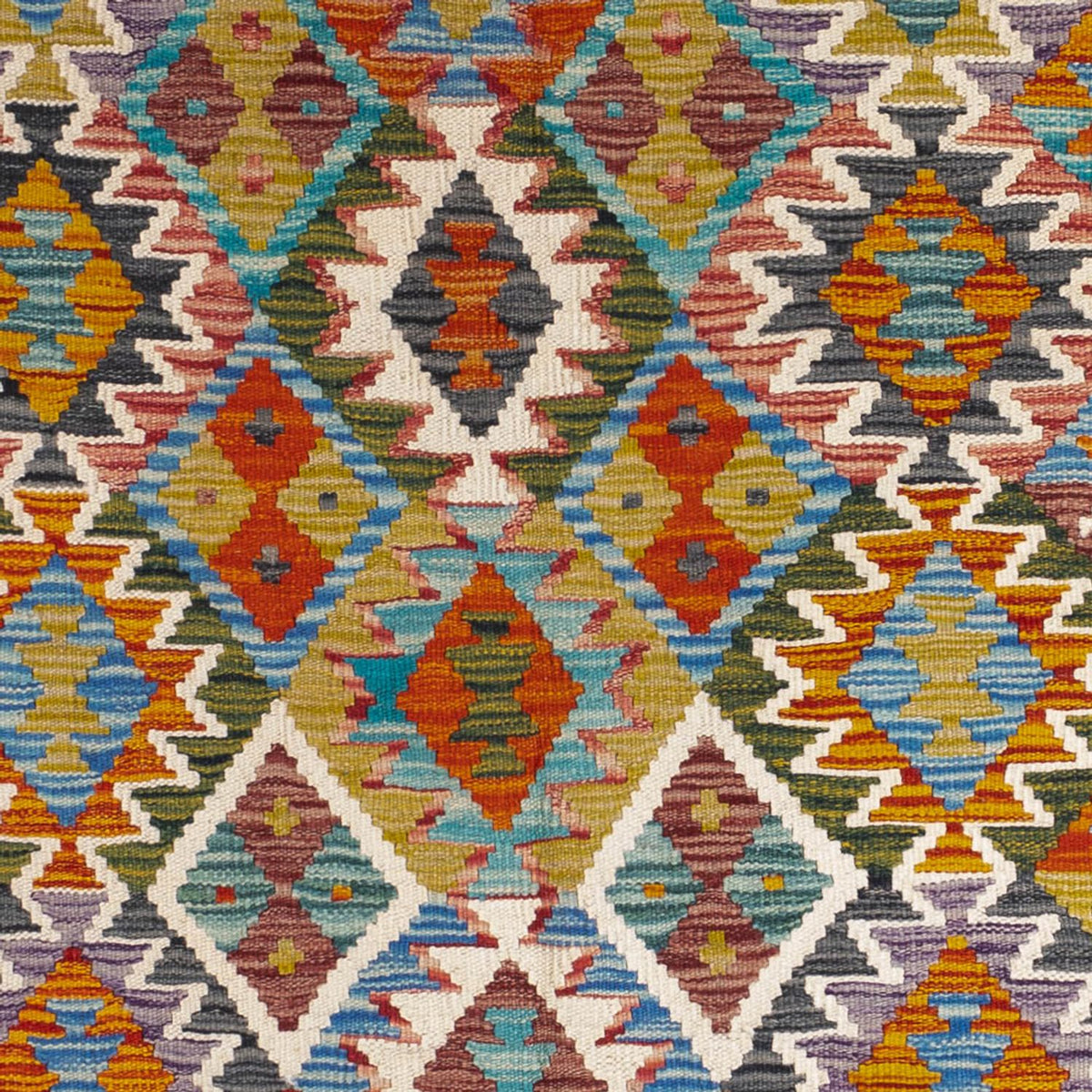 Kelim Teppich - Splash quadratisch  - 154 x 152 cm - mehrfarbig