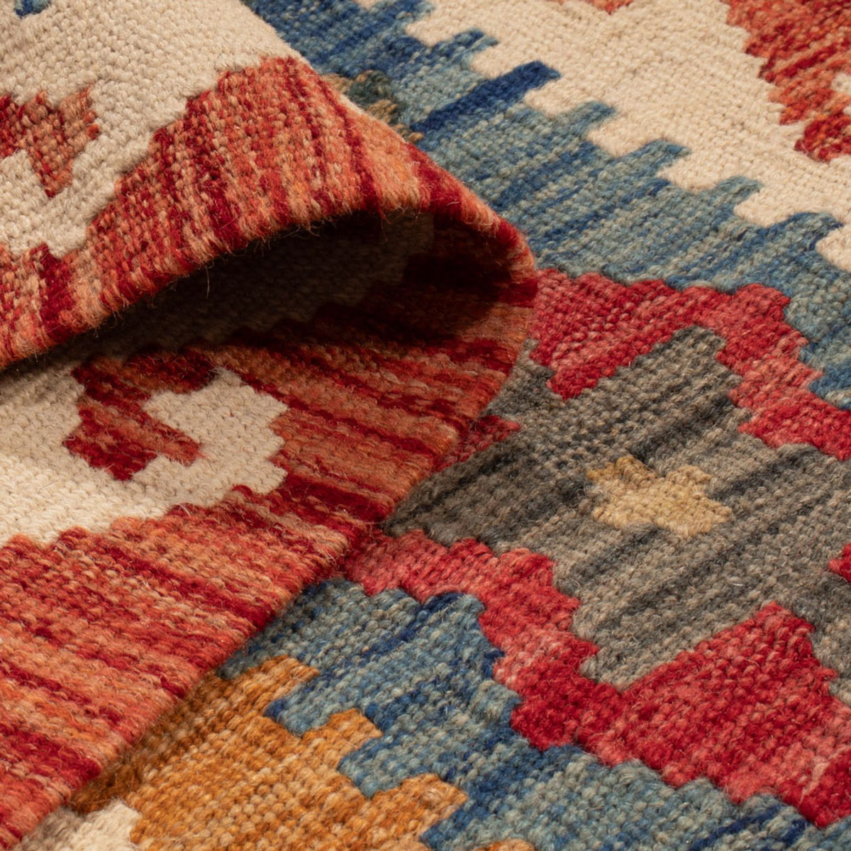 Läufer Kelim - Splash - 255 x 82 cm - mehrfarbig