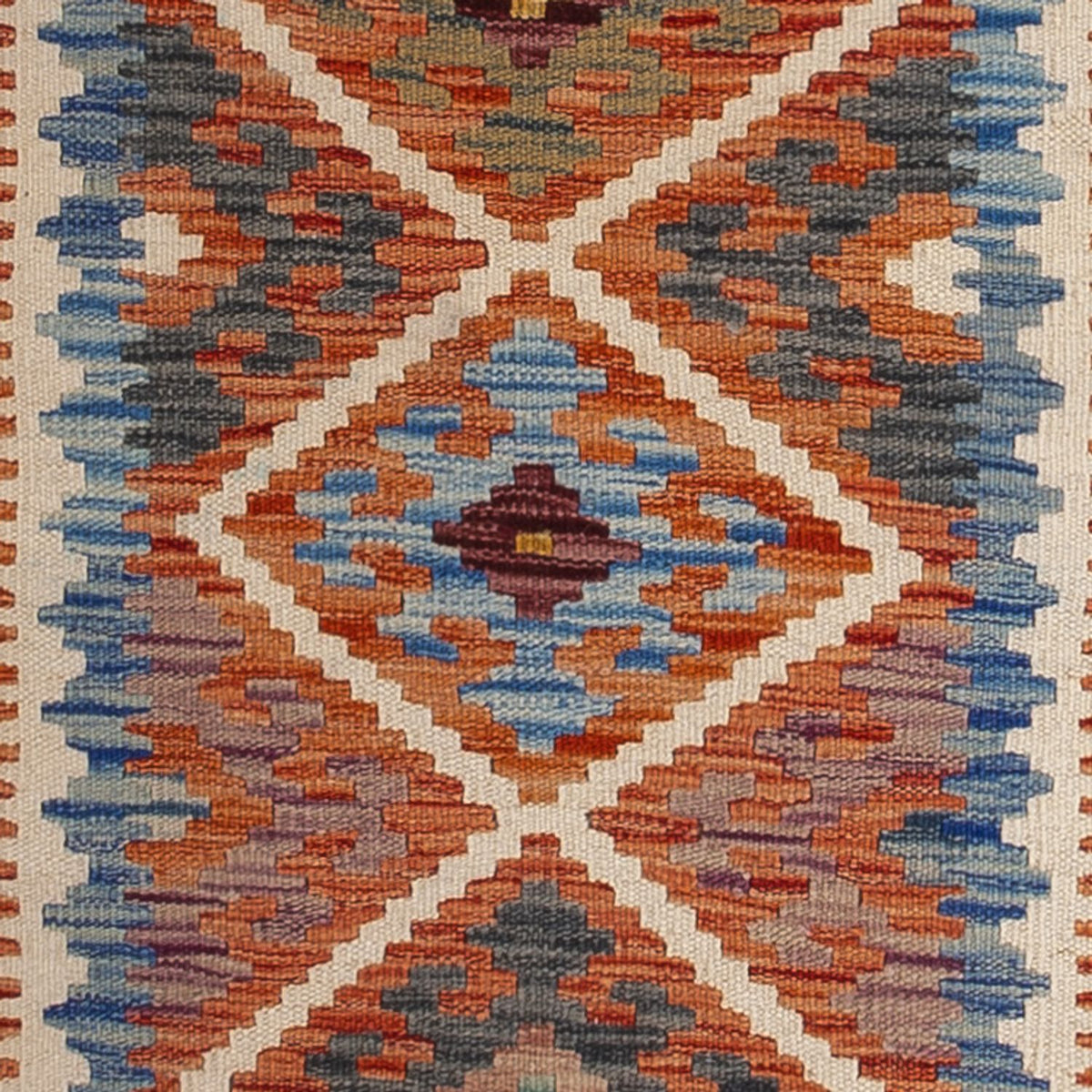 Läufer Kelim - Splash - 246 x 76 cm - mehrfarbig