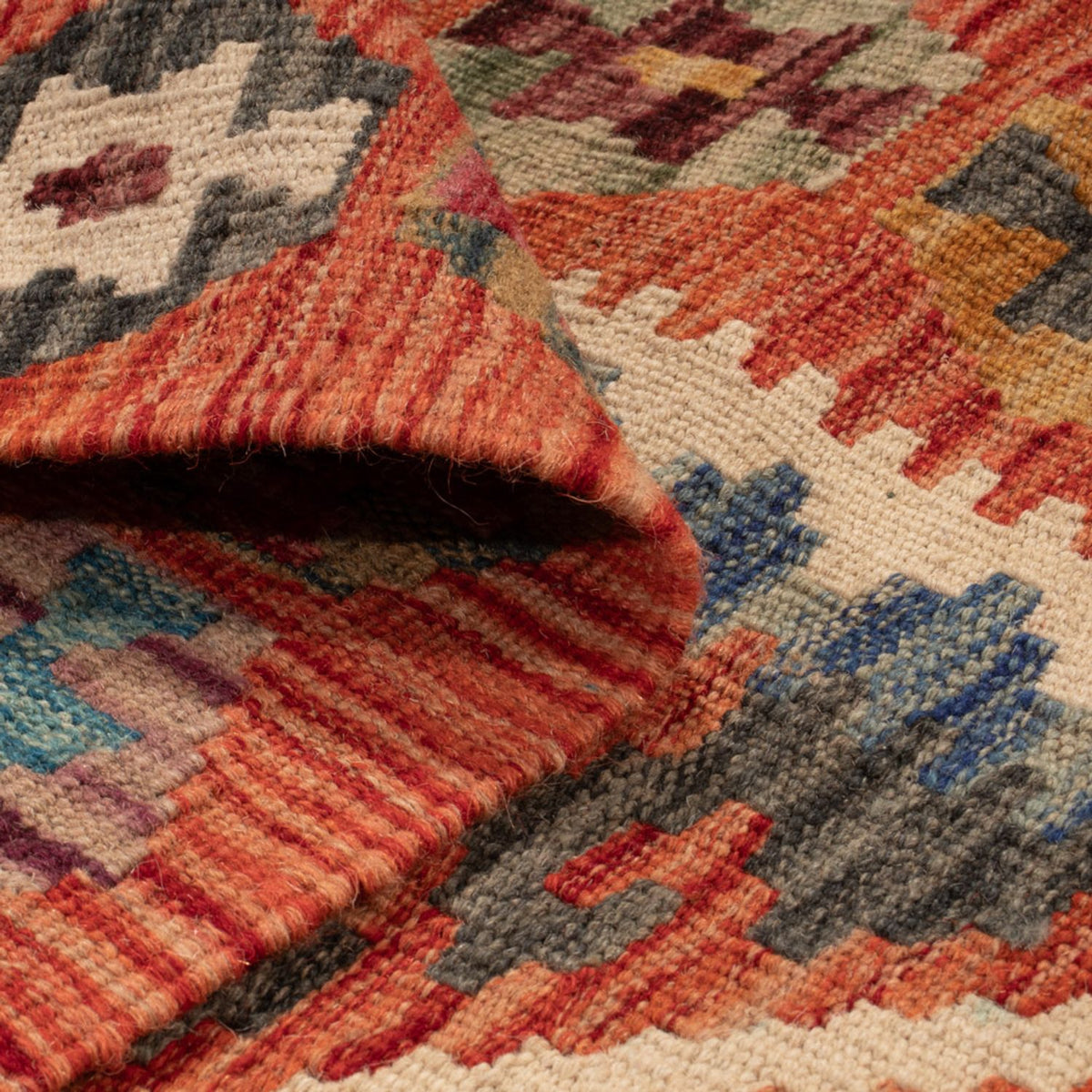 Läufer Kelim - Splash - 246 x 76 cm - mehrfarbig