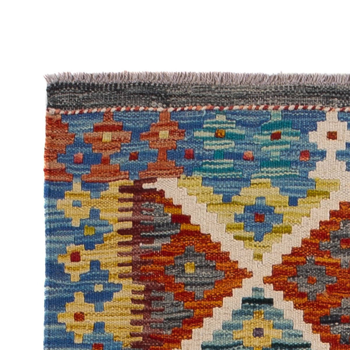 Läufer Kelim - Splash - 239 x 79 cm - mehrfarbig