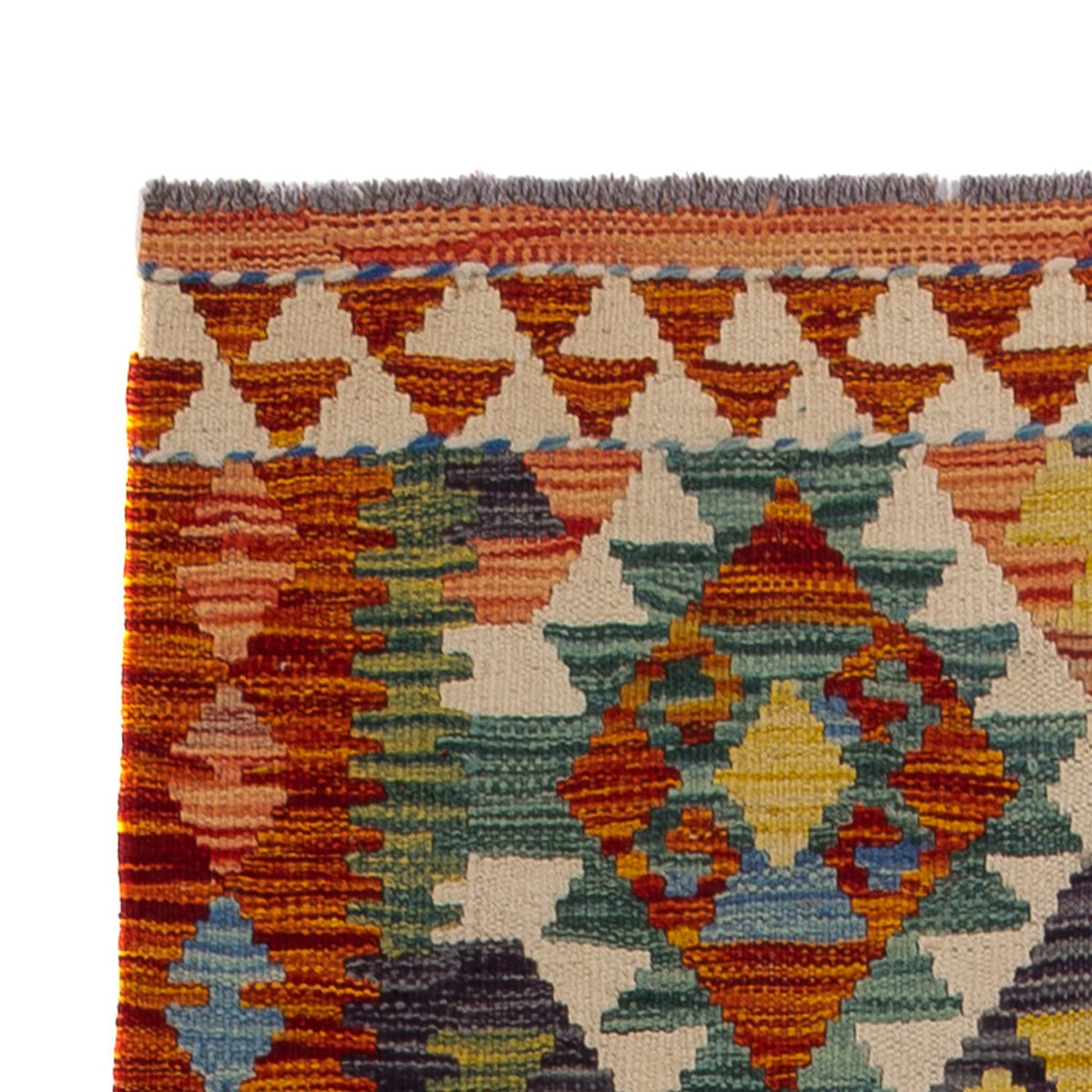 Läufer Kelim - Splash - 202 x 86 cm - mehrfarbig