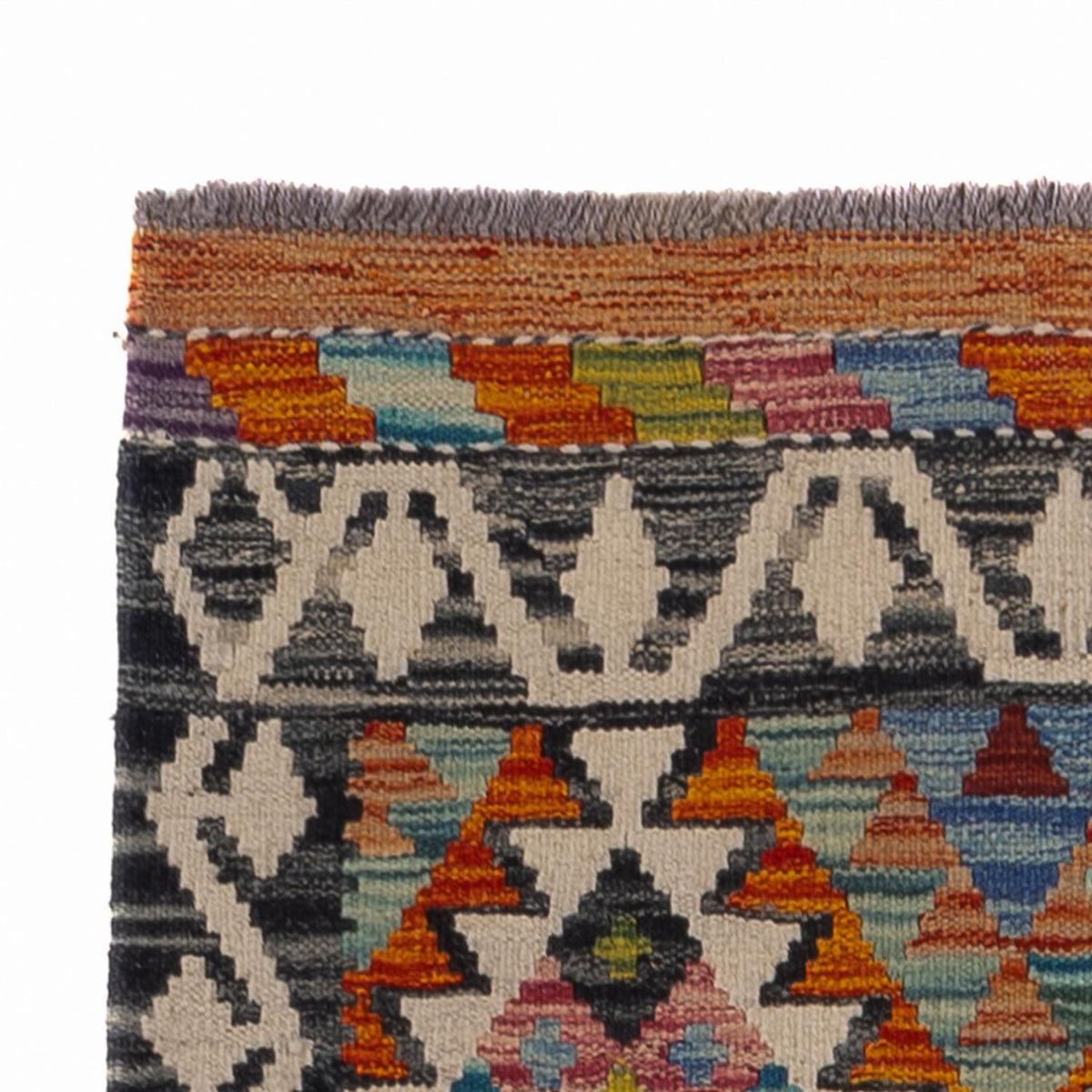 Läufer Kelim - Splash - 193 x 80 cm - mehrfarbig