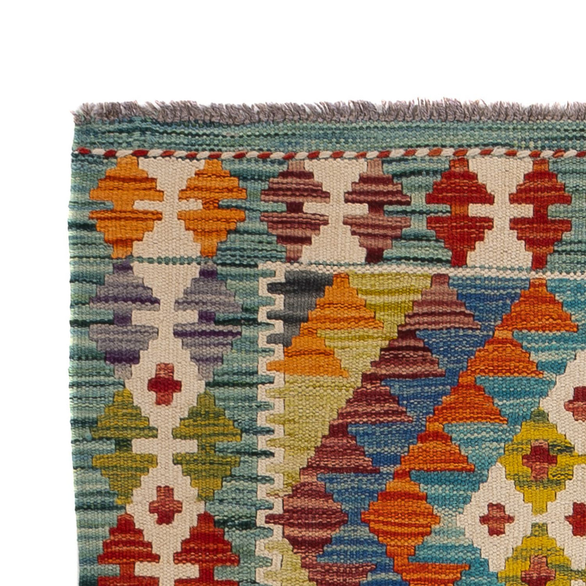 Kelim Teppich - Splash - 123 x 79 cm - mehrfarbig