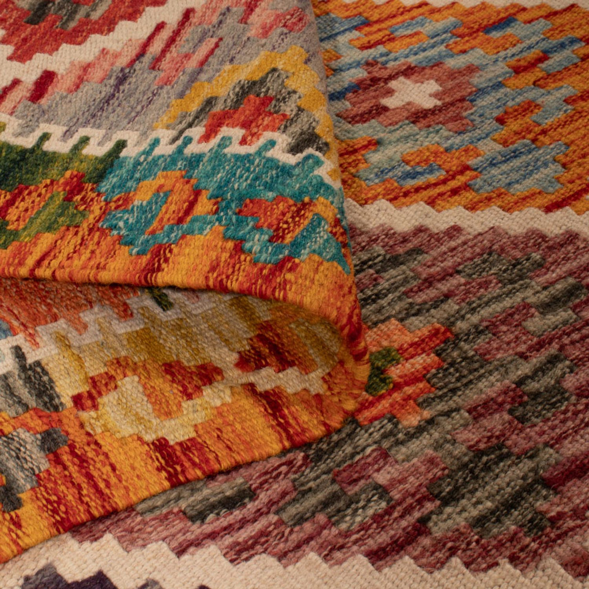 Kelim Teppich - Splash - 125 x 86 cm - mehrfarbig