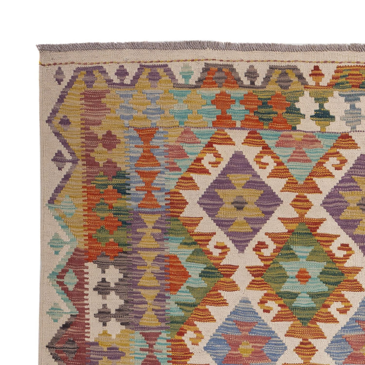 Kelim Teppich - Splash - 201 x 153 cm - mehrfarbig