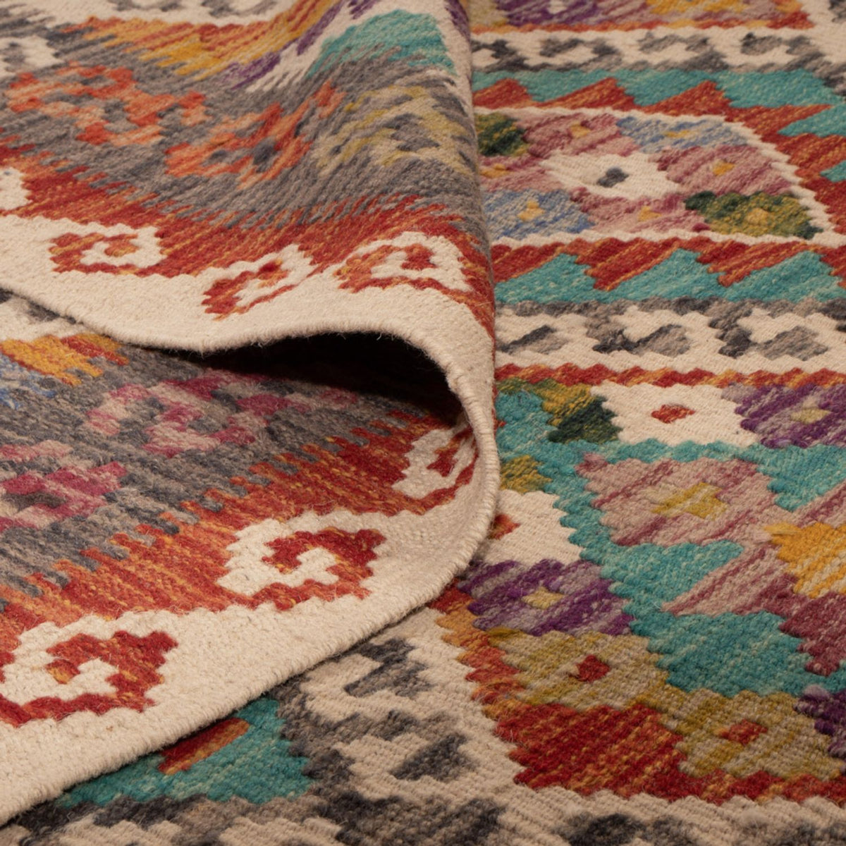 Kelim Teppich - Splash - 246 x 153 cm - mehrfarbig