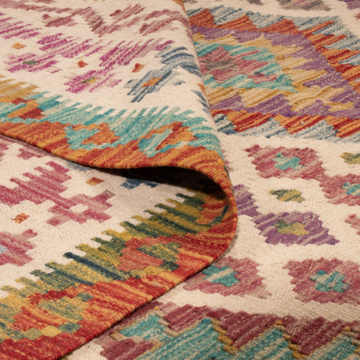 Kelim Teppich - Splash - 243 x 201 cm - mehrfarbig