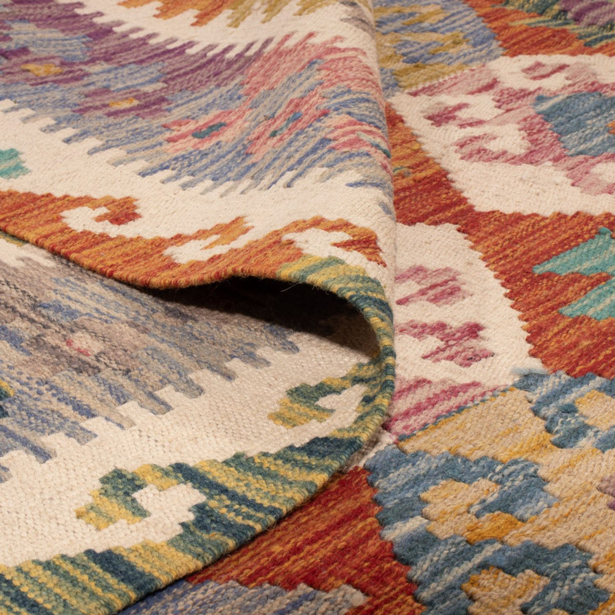 Kelim Teppich - Splash - 256 x 198 cm - mehrfarbig