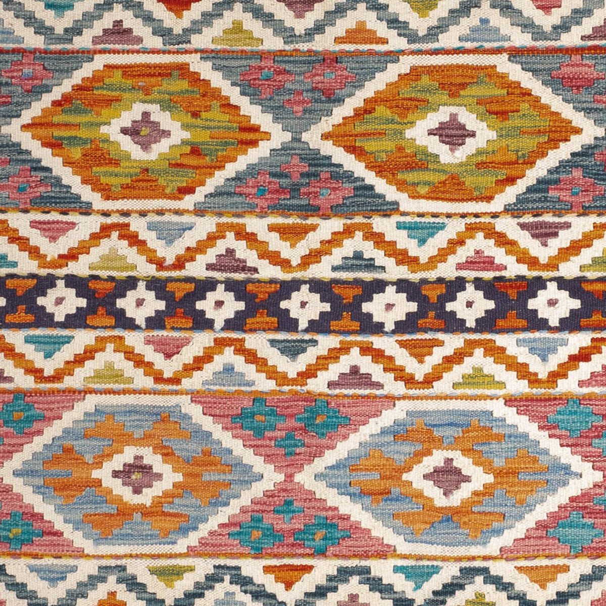 Kelim Teppich - Splash - 197 x 154 cm - mehrfarbig