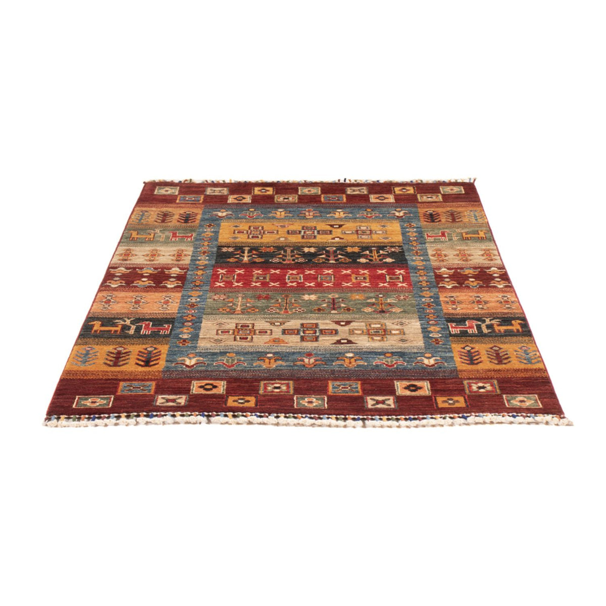 Gabbeh Teppich - Loribaft Perser - 143 x 105 cm - mehrfarbig
