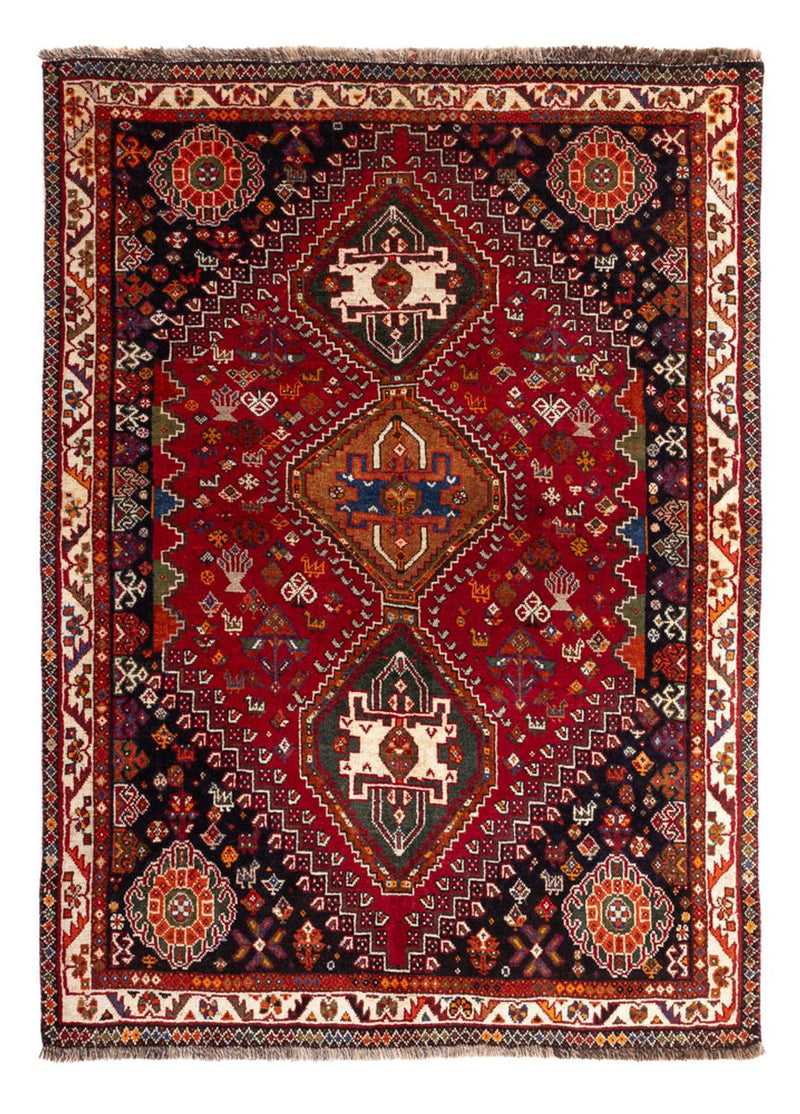 Perserteppich - Nomadic - 156 x 110 cm - dunkelrot