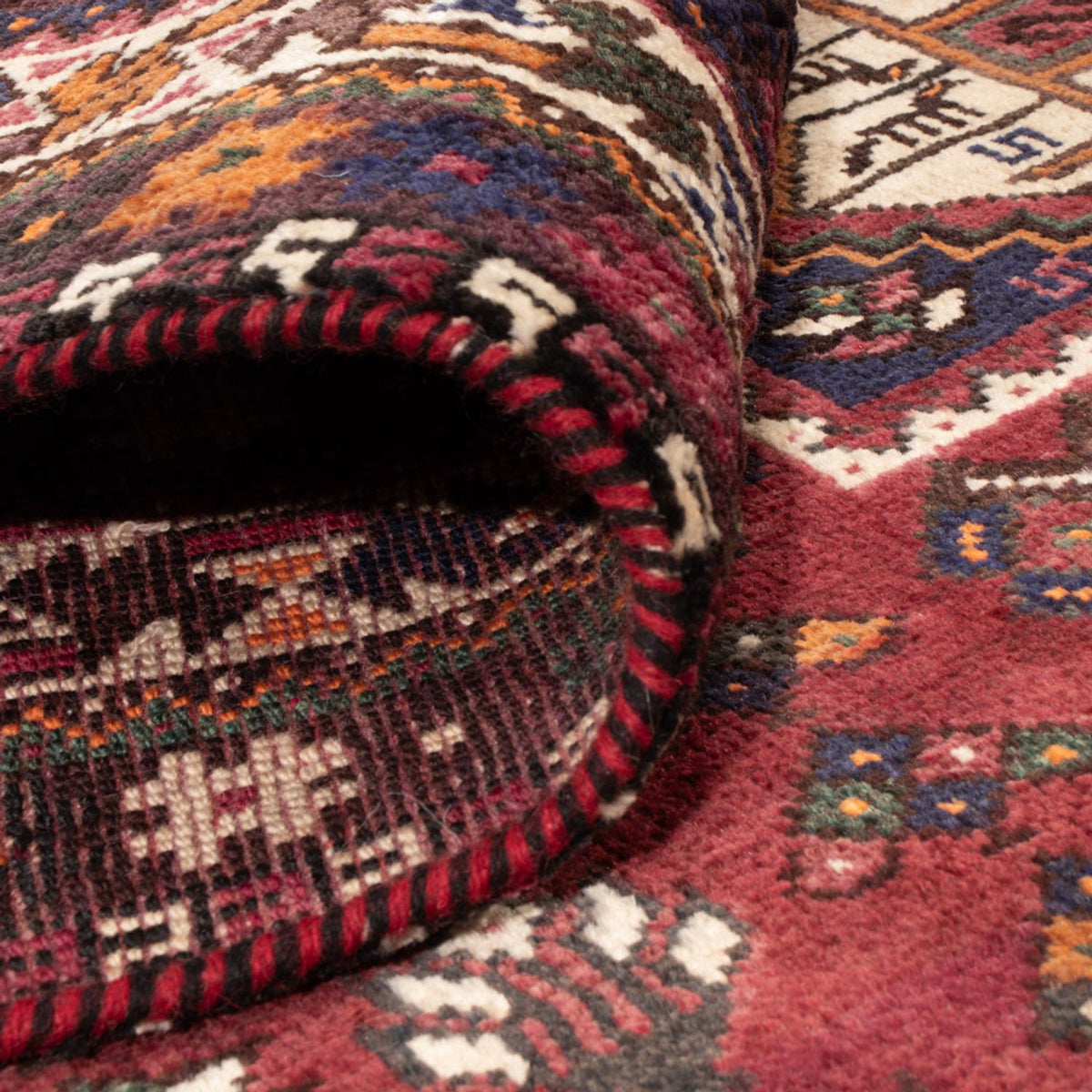 Perserteppich - Nomadic - 254 x 180 cm - dunkelrot