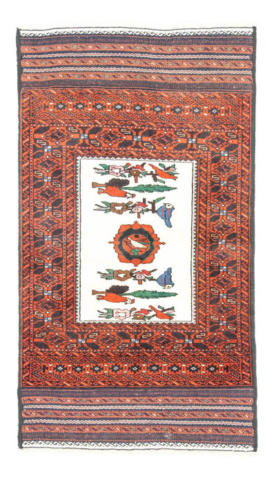 Belutsch Teppich 90x157cm - Orientteppich - orange