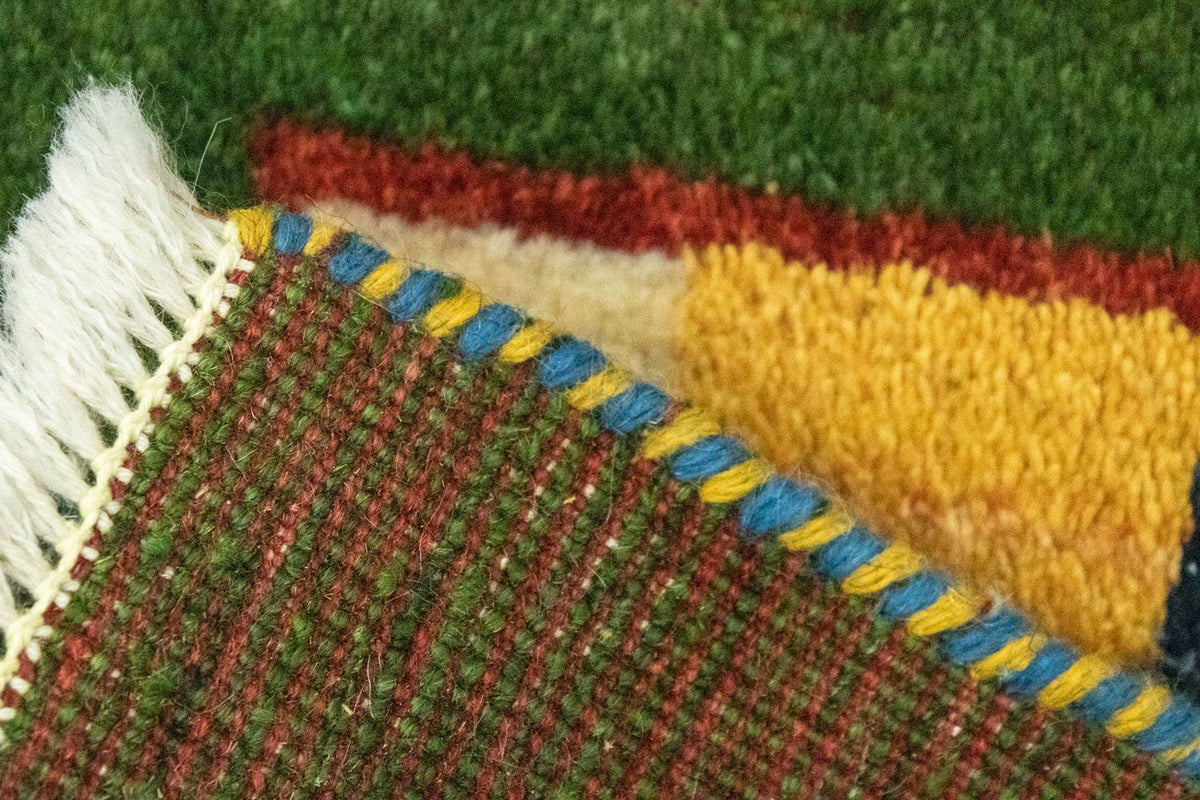 Gabbeh Teppich - Perser 60 x 40 cm - grün