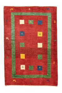 Gabbeh Teppich - Kaschkuli Perser 120 x 82 cm - orange