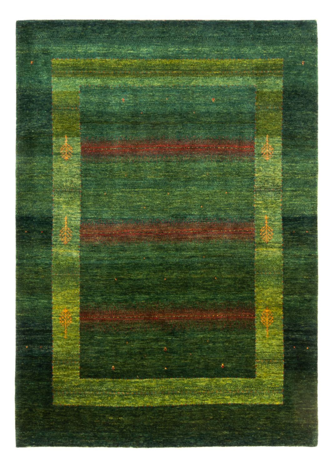 Gabbeh Teppich - Loribaft Perser - 245 x 175 cm - grün