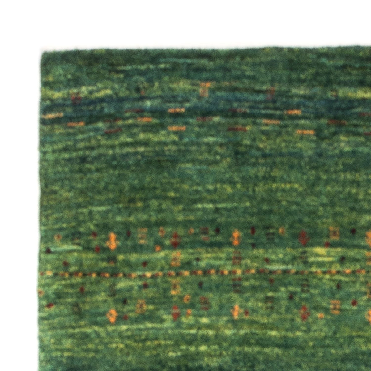 Gabbeh Teppich - Loribaft Perser - 99 x 139 cm - grün